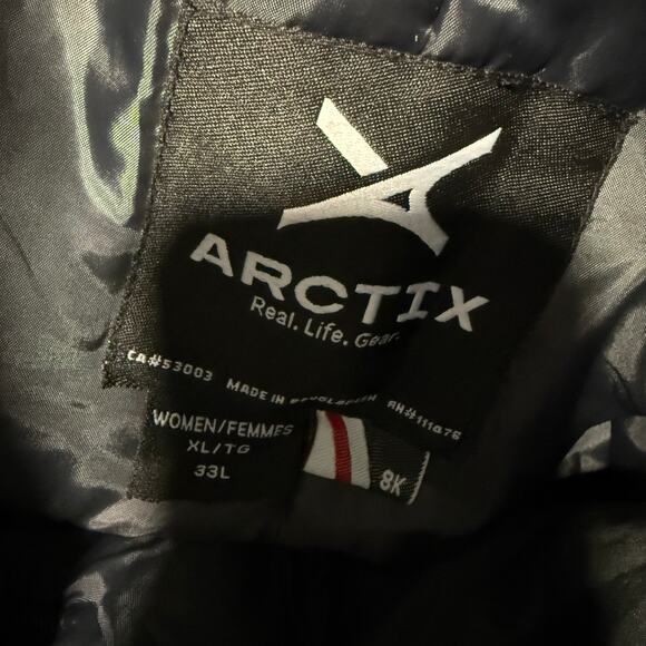 Arctix Women's Ski Bibs Snow Pants Overalls Black XL x 33 Waterproof - Picture 10 of 10